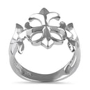 Sterling Silver Ladies Iron Cross Ring