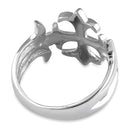 Sterling Silver Ladies Iron Cross Ring