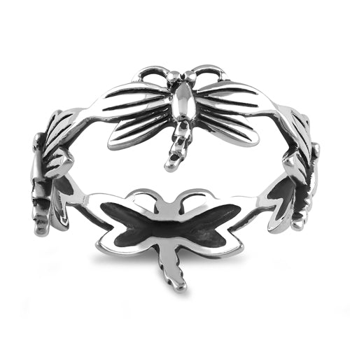 Sterling Silver Dragonfly Infinity Ring