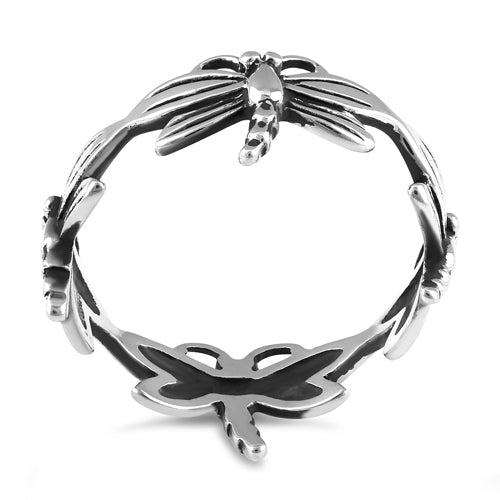 Sterling Silver Dragonfly Infinity Ring