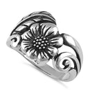 Sterling Silver Sun Flower Ring