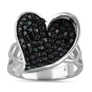 Sterling Silver CZ Heart Fine Ring