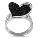 Sterling Silver CZ Heart Fine Ring