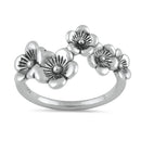 Sterling Silver Flowers Ring