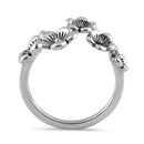 Sterling Silver Flowers Ring