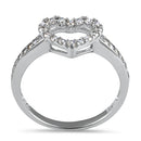 Sterling Silver Heart Cut Clear CZ Ring