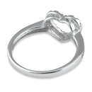 Sterling Silver Heart Cut Clear CZ Ring