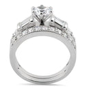 Sterling Silver 2-Piece CZ Engagement Set Ring