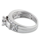 Sterling Silver 2-Piece CZ Engagement Set Ring