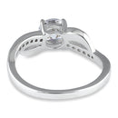 Sterling Silver Clear CZ Engagement Ring