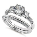 Sterling Silver 1.30 ct.  CZ Engagement Ring