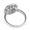 Sterling Silver 14.0mm Cushion CZ Cluster Ring