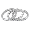 Sterling Silver 3 Piece Stackable CZ Ring
