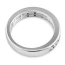 Sterling Silver Half Eternity Princess CZ Ring