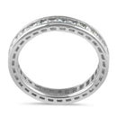 Sterling Silver Princess Cut CZ Eternity Ring