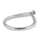 Sterling Silver Trendy Blue Lab Opal Chevron Ring