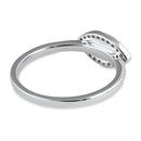 Sterling Silver Blue Lab Opal CZ Evil Eye Ring