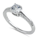 Sterling Silver Layered Engagement CZ Ring