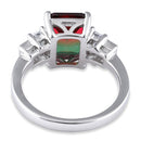 Sterling Silver Bi-Color Watermelon CZ Ring
