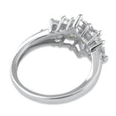 Sterling Silver Clear Flower CZ Ring