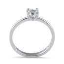 Sterling Silver 5mm Round Cut CZ Ring