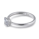 Sterling Silver 5X5mm Octagon Step Cut CZ Ring
