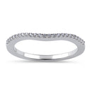 Sterling Silver Thin Clear CZ Curve Ring