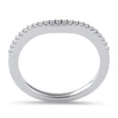 Sterling Silver Thin Clear CZ Curve Ring