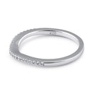 Sterling Silver Thin Clear CZ Curve Ring
