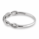 Solid 14K White Gold Twisted Rope Ring