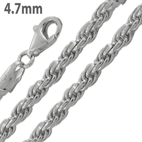 Sterling Silver Rope Chain 4.7MM