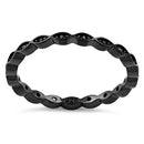 Black Rhodium Plated Silver Infinity Eyes CZ Ring