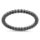 Black Rhodium Plated Stackable Bead Ring