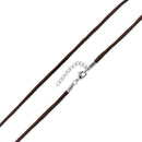 16" 2mm Silk Cord Necklace w/ Stainless Steel Clasp Adj to 18" - Pack of 10