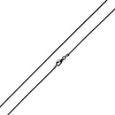 Black Rhodium Sterling Silver Curb Chains 1.2MM