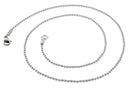 Stainless Steel Bead Chain Necklace 1.6 MM