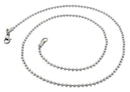 Stainless Steel Bead Chain Necklace 2MM