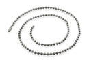 Stainless Steel Dogtag Bead Chain Necklace 2mm