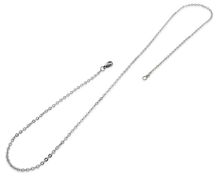 Stainless Steel Flat Rollo Chain Necklace 2MM