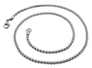 Stainless Steel Round Box Chain Necklace 3MM