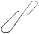 Stainless Steel Spiga Chain Necklace 4MM