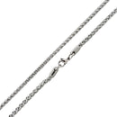 Stainless Steel Spiga Chain Necklace 4MM