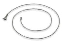 Rhodium Sterling Silver Bead Chain 1.2MM