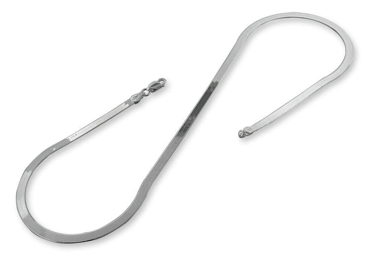 Rhodium Sterling Silver 30" Magic Herringbone Chain 3.6MM