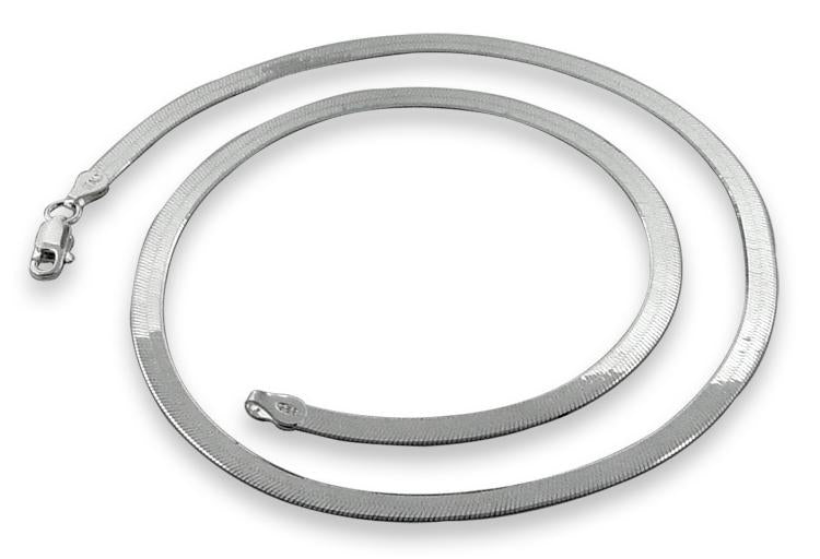 Rhodium Sterling Silver 30" Magic Herringbone Chain 3.6MM