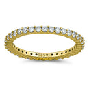 Gold Plated Sterling Silver Eternity CZ Ring