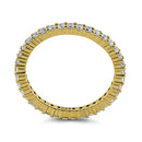 Gold Plated Sterling Silver Eternity CZ Ring