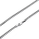 Sterling Silver  8" Flat Box Chain Necklace 3.0mm