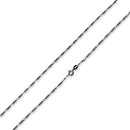 Black Rhodium Sterling Silver Figaro Chain 3MM