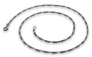 Black Rhodium Sterling Silver Figaro Chain 3MM